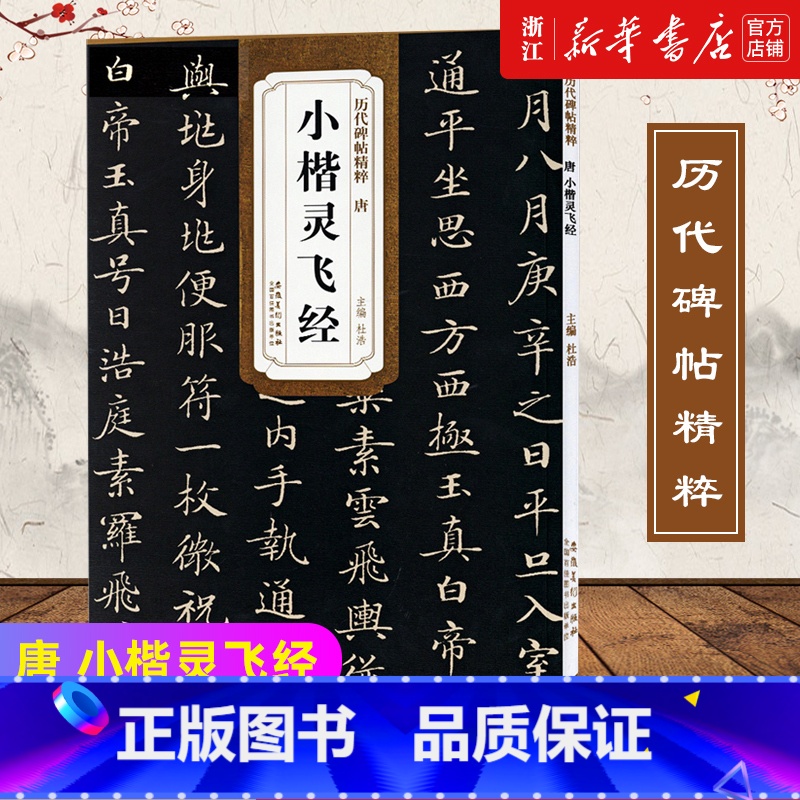 [正版]书店小楷灵飞经 历代碑帖精粹 唐古帖 简体旁注书碑帖毛笔字帖 杜浩楷书书法字画历代名家书法灵飞经古帖高清大图