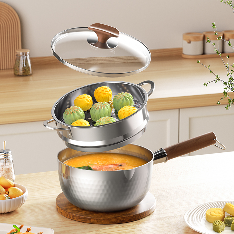 康巴赫316L三层钢雪平锅高清大图