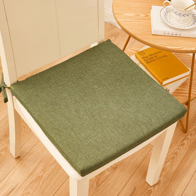 南极人棉麻坐垫办公室久坐屁垫椅垫子地上四季家用学生厚餐椅座垫凳子