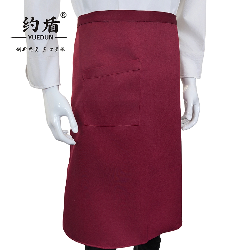 约盾 辣椒红半身围裙 YBY018/条高清大图