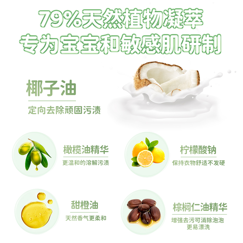 好爸爸亲肤洗衣露手洗专用950g温和亲肤不刺激深层去渍高清大图