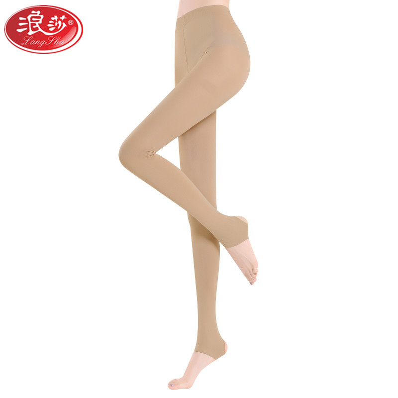 浪莎LangSha女士丝袜裤袜女春秋季中厚款天鹅绒加档外穿打底踩脚连裤袜1双 肤色/踩脚 320D/单加档【建议12-20℃】