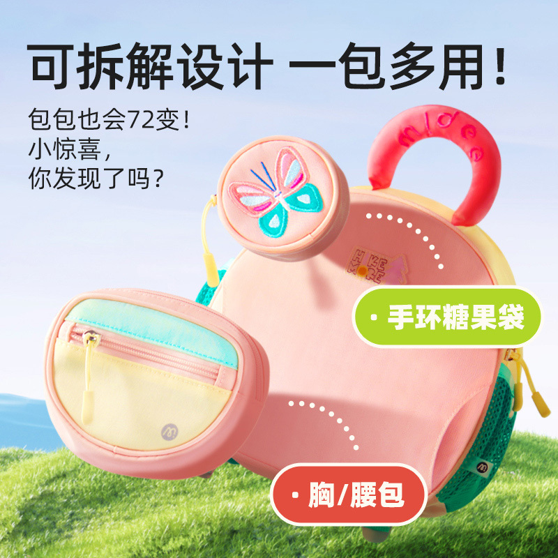 mideer弥鹿儿童书包女孩可爱3-6岁男童防水双肩包幼儿园户外书包高清大图