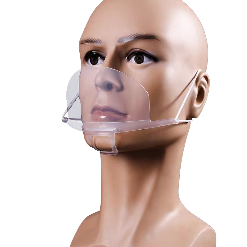 透明食品行业餐饮厨师口罩防口水唾沫卫生防雾欧立特透明口罩