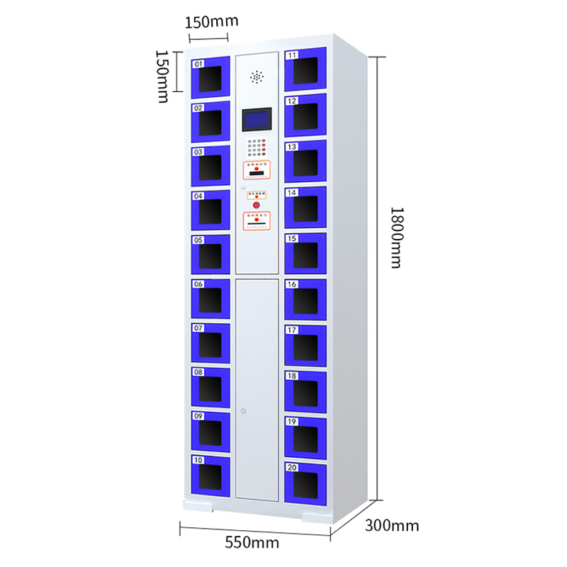 东升顺智能手机柜存放柜充电柜存包柜储物柜20门充电透明款高清大图