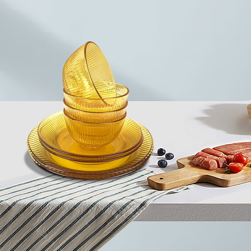 康宁(VISIONS)晶致系列餐具7件组(3小碗2小盘2大盘)高清大图