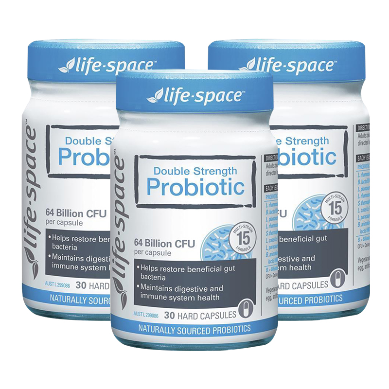 Life Space益倍适成人双倍强效640亿益生菌胶囊30粒/瓶装澳洲原装进口广谱高含量15种菌群肠胃轻松支持健康免疫高清大图