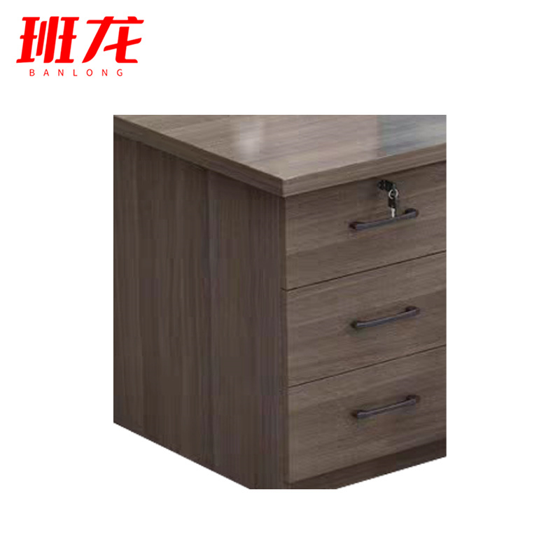班龙电脑桌120*60*76cm胡桃色张高清大图