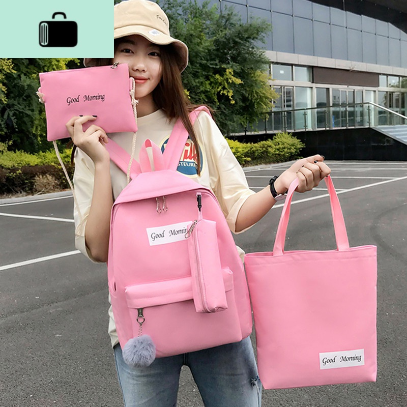 古着感少女书包大容量校园风高中学生初中生帆布双肩包女2019新款NEW LAKE高清大图