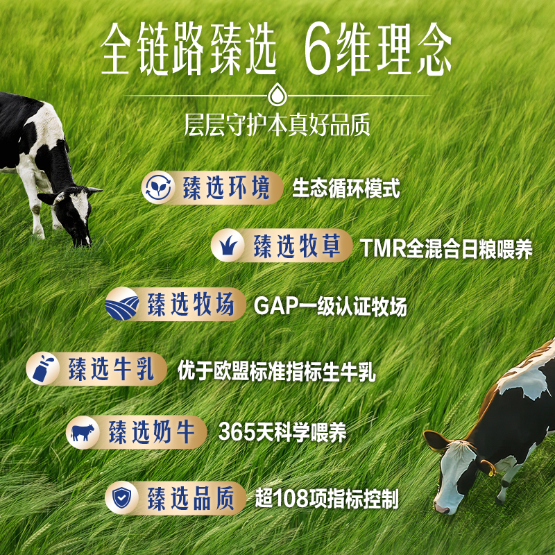 [4月生产]伊利臻选牧场纯牛奶10盒*200ml*1箱整箱批儿童成人营养早餐奶高清大图