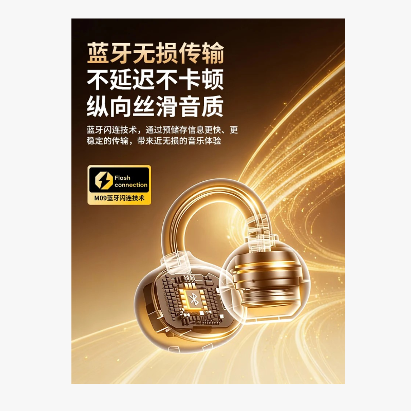 领臣(licheers)蓝牙耳机夹耳式骨开放式无线挂耳AI降噪超长续航高清大图