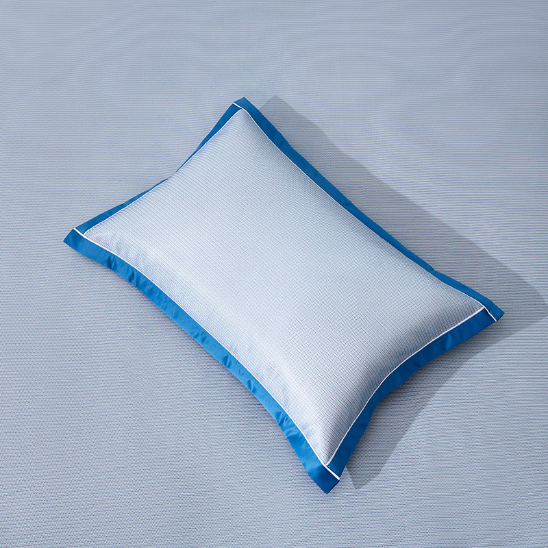 罗莱 星河·碳光双层提花冰丝席三件套蓝色150*200cm高清大图