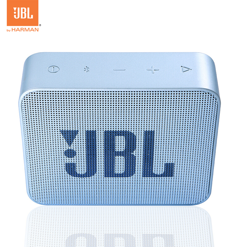 JBL GO2 音乐金砖二代 蓝牙音箱 低音炮 户外便携音响 迷你小音箱 可免提通话 湖冰蓝