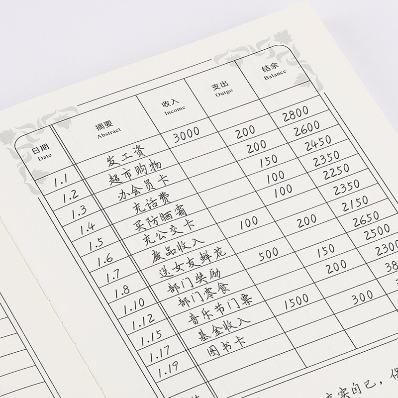 林檎记账本手帐家庭理财笔记本懒人现金日记账本多功能记帐本店铺商用账本收支明细账流水进出帐家高清大图