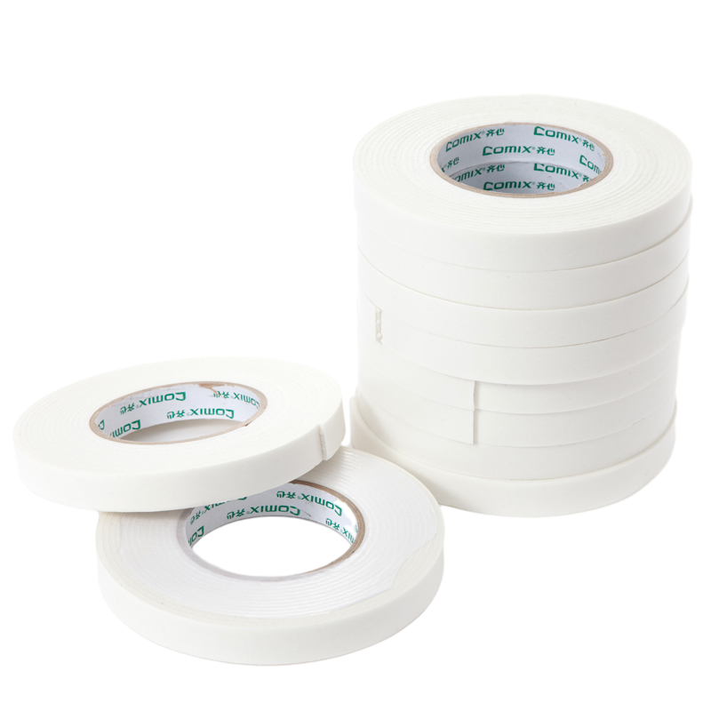 齐心 PM1805 双面泡棉胶带 18mm*5y 白 单位:卷