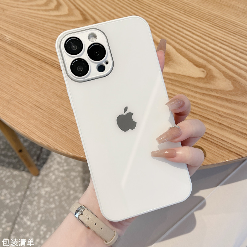 苹果15pro9d钢化玻璃手机壳iphone15plus直边14promax自带镜头保护膜
