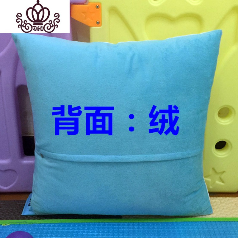 封后新款印花绣十字绣抱枕卡通情侣动物一对蝴蝶客厅沙发抱枕汽车靠垫 蝴蝶[黄+蓝]一对枕套