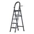 臻远 ZY-T143 多功能梯子家用折叠梯室内踏板楼梯 黑色五步梯