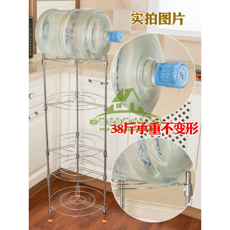 新款锅架厨房置物架落地多层家用省空间灶台放电饭煲三角圆形收纳架子收纳层架