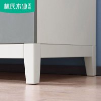 林氏木业北欧简约实木脚四门衣服柜家用卧室板式大衣橱储物柜DW1D