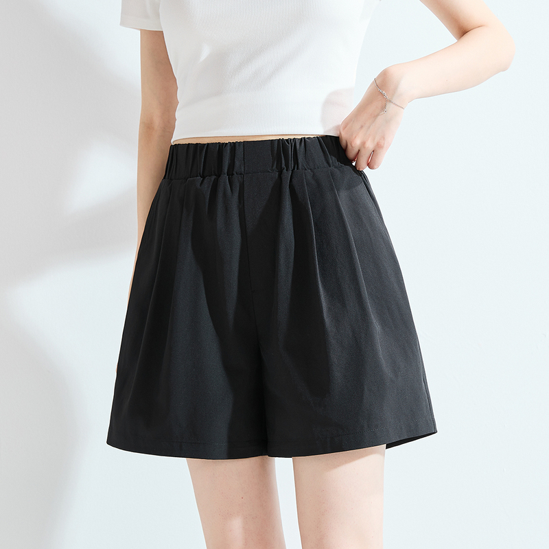 [1.5折价53元]唐狮夏季新款女休闲短裤冰丝凉感宽松舒适百搭裤子家居外穿