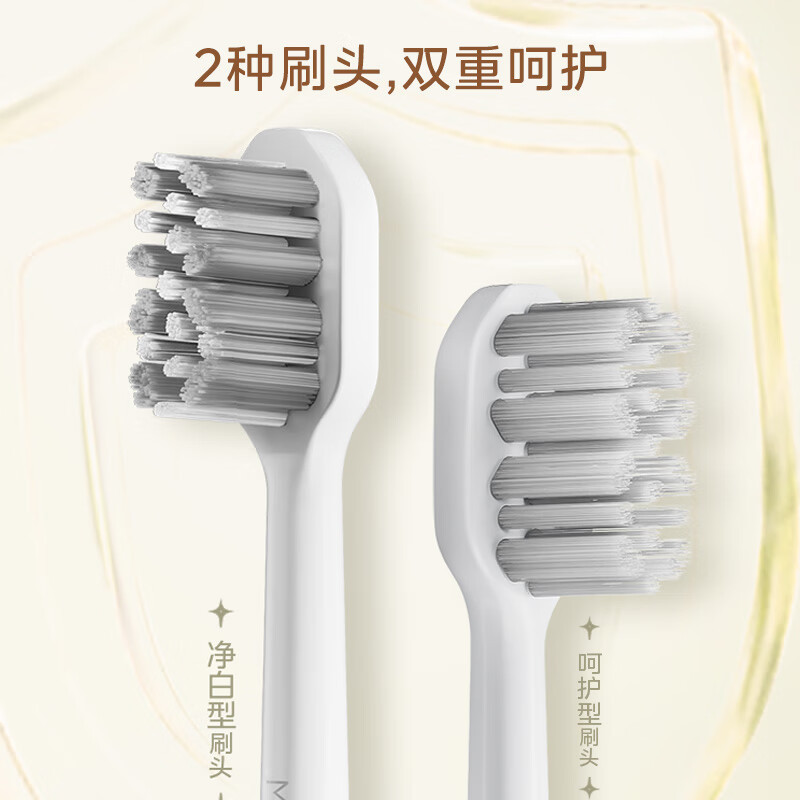 美的(Midea)电动牙刷成人 声波震动 220天长续航 智能换区提醒 软毛刷头*2 情侣款 礼物 S5 薄荷绿
