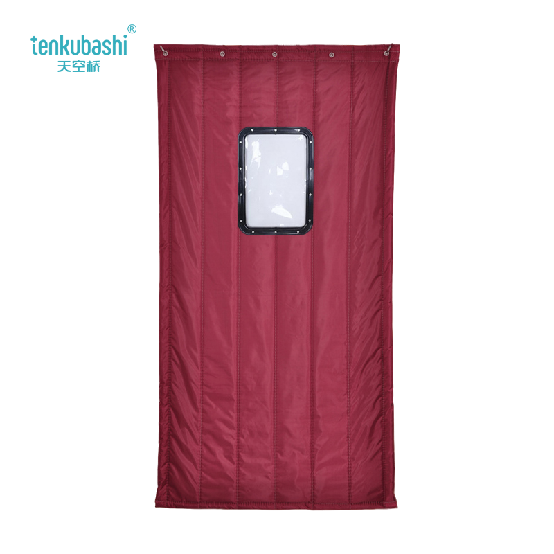 天空桥 棉门帘 MML-151酒红色40*60cm二层棉 平方米高清大图