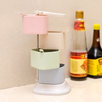 立式味盒可旋转式料盒创意厨房用品味瓶料罐套装带勺环保