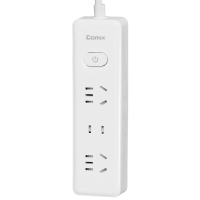 齐心 PCP-W315 延长线插座 3位12孔 总控全长1.5米 白 1个 白色