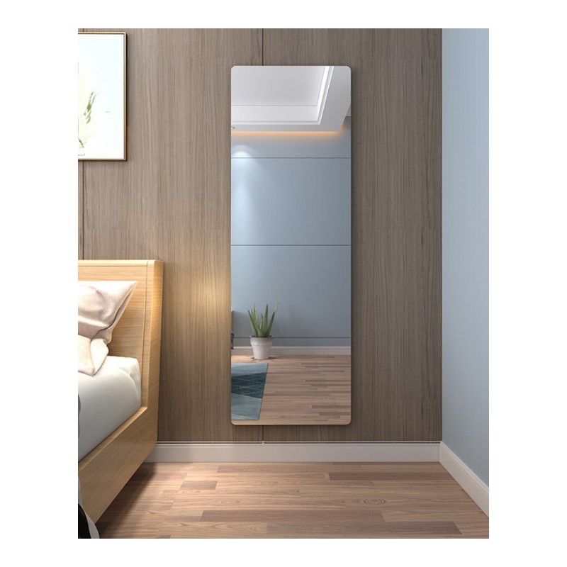 苏宁放心购美式乡村实木落地穿衣镜收纳复古落地镜试衣换衣镜子收纳