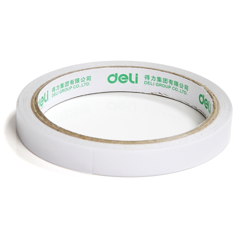 得力(deli) 棉纸双面胶带 30401 12mm*10y(≈9.144m)*80um 24卷/袋 单包装