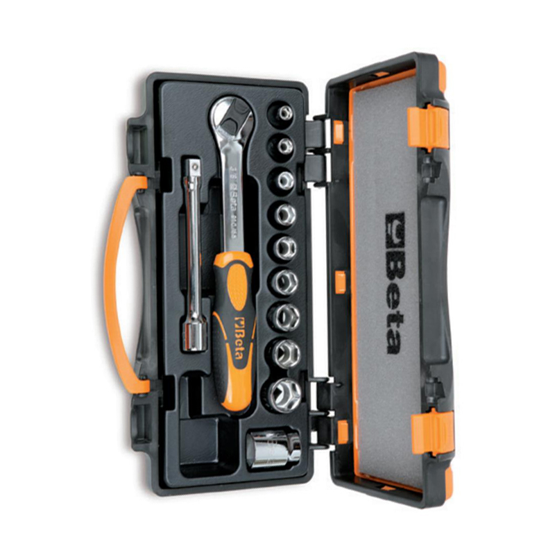 百塔(Beta) 12件装，3/8“驱动六角/十二角套筒及配件组套高清大图