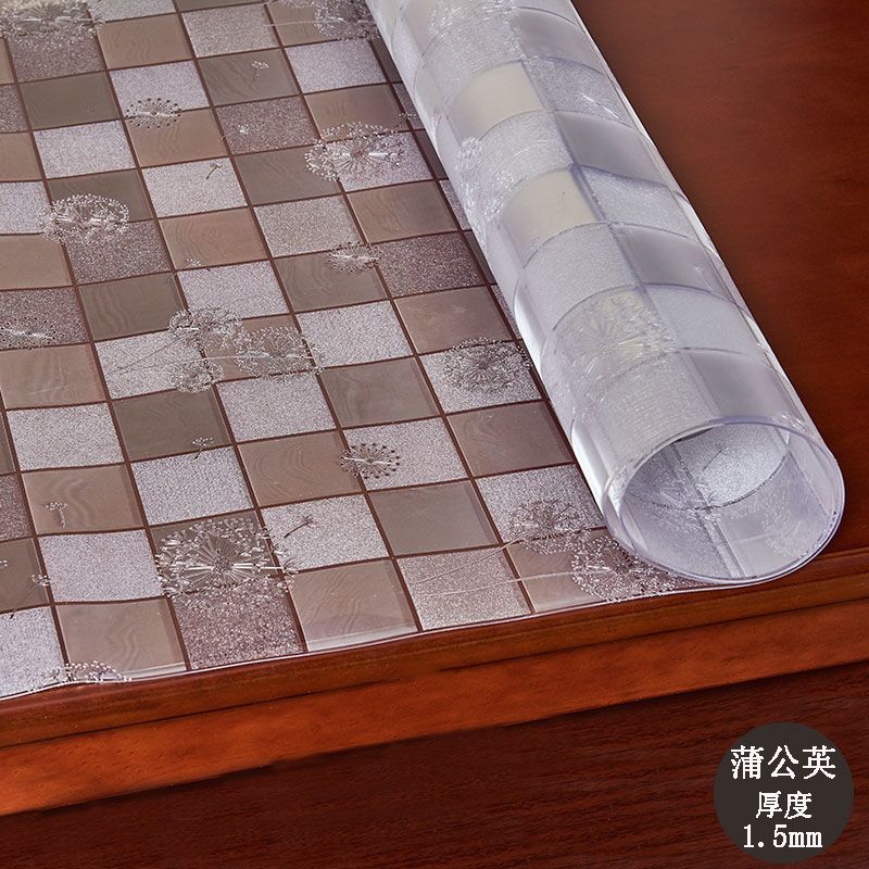 软玻璃pvc桌布防水防烫防油免洗塑料透明餐桌垫茶几台布厚水晶板
