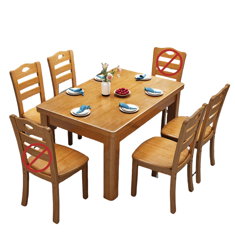 铭思达餐桌一桌四椅1.45米套高清大图