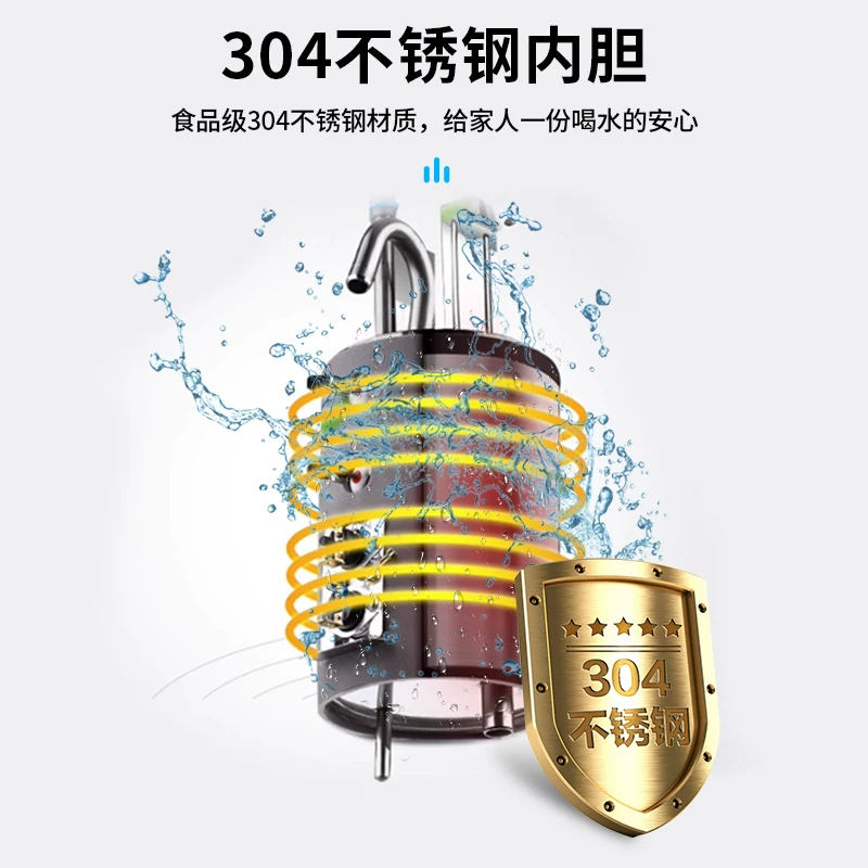 奥克斯台式饮水机小型家用制冷制热迷你桌面冰热两用宿舍学生童锁 蓝色 冰温热高清大图