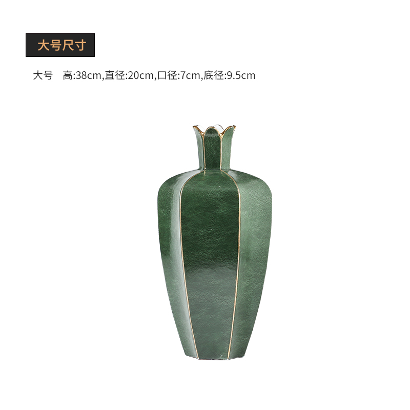新中式创意家居客厅陶瓷花瓶花艺软装饰品床头柜摆件插花器摆设 三维工匠 C款高清大图