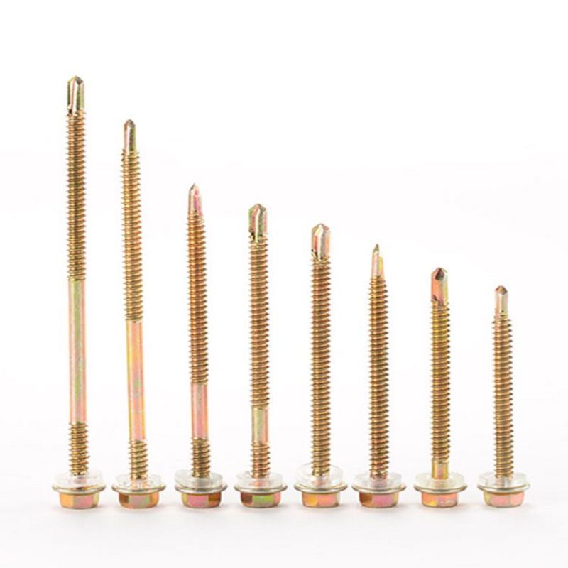 六角钻尾丝燕尾丝彩钢瓦钉自攻自钻丝加长燕尾套头燕尾钉20长25长长度