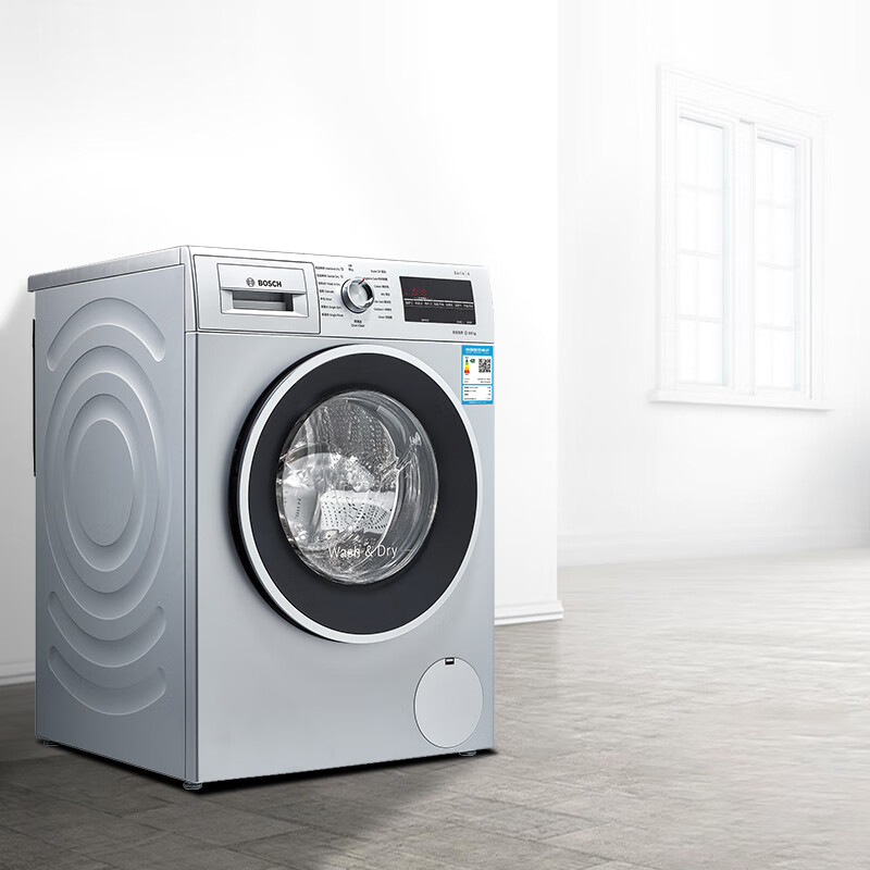 博世(BOSCH)WJUL44080W 9公斤 洗烘一体机 全自动变频滚筒洗衣机 智能烘干高清大图