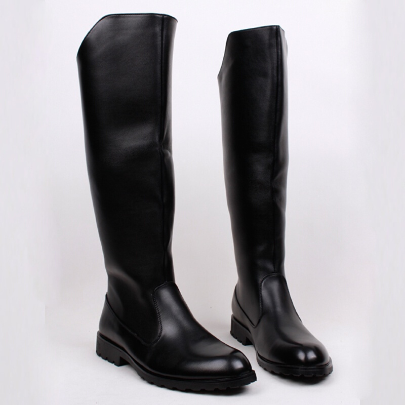 bomina男士高帮马靴内增高长筒子真橡胶保暖过膝长靴秋冬款工作靴