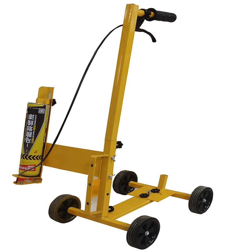 地面篮球操场马路划线机仓库画线工具r4rn简易型4轮划线车只能划直线