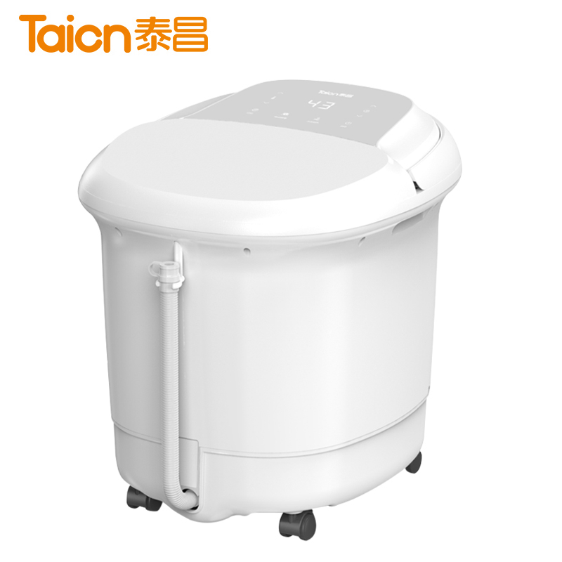泰昌足浴盆泡脚桶苏宁自营高深桶冲浪加热洗脚盆触控面板全自动加热泡脚盆太极转盘家用足疗养生水电分离洗脚桶TC-12BZ6B