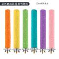 磨爪棒磨牙棒磨砂鹦鹉玩具啃咬鸟用品秋千鸟笼配件站架站杆站棍_1 默认尺寸 彩色磨爪站棍35cm双头螺丝适合35cm八哥笼