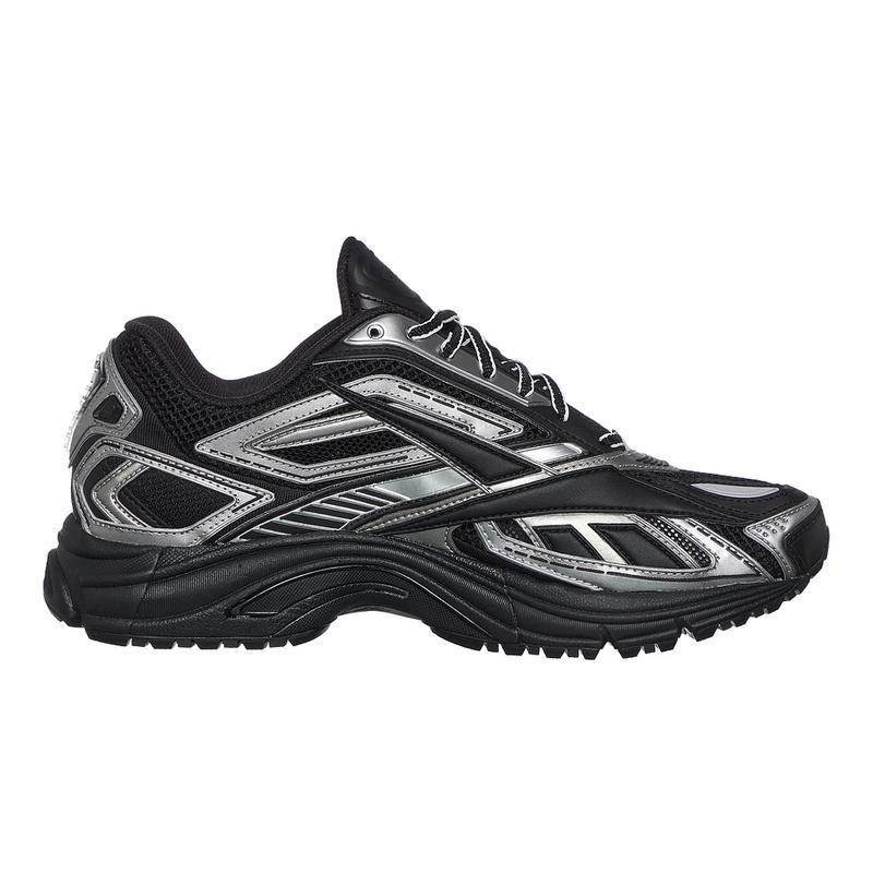 锐步(REEBOK)锐步男士跑步鞋轻便缓震黑色金属风格运动鞋