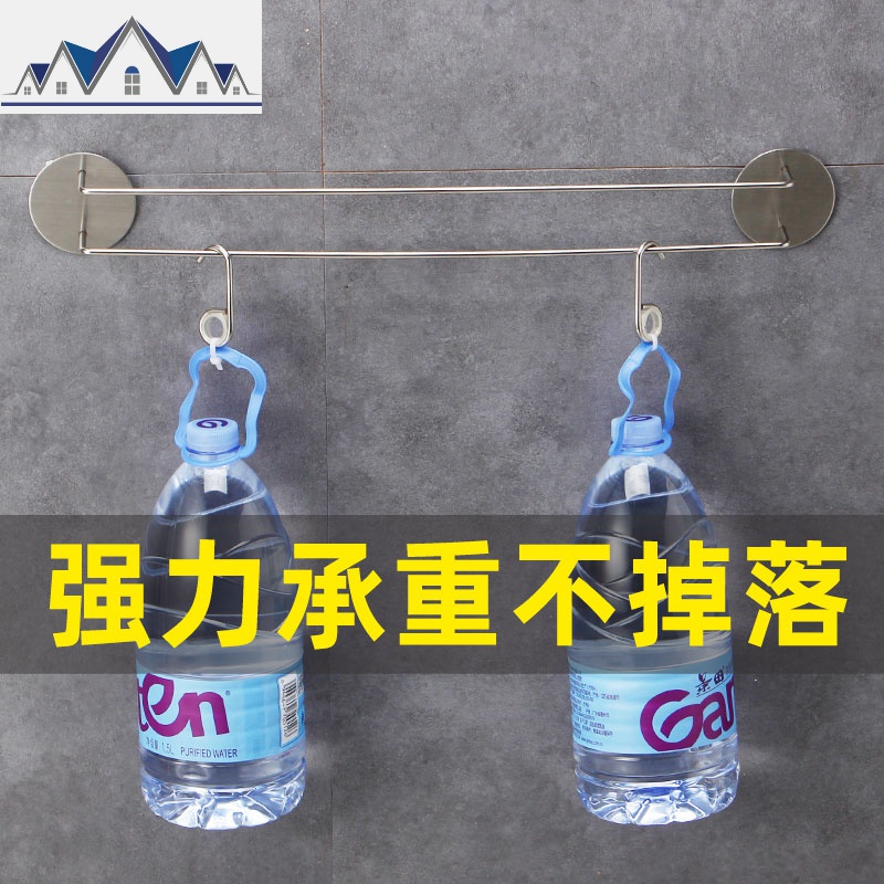 拖鞋架壁挂式免打孔304不锈钢浴室卫生间后墙上收纳沥水架 三维工匠收纳层架高清大图