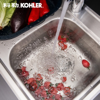 科勒(KOHLER)抗油盾厨房洗菜盆双槽304不锈钢水槽套餐洗菜池K-45924AKF