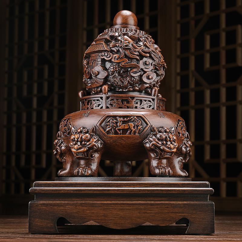龙转乾坤聚宝盆鼎摆件时来运转镇宅球客厅装饰工艺品_616_786