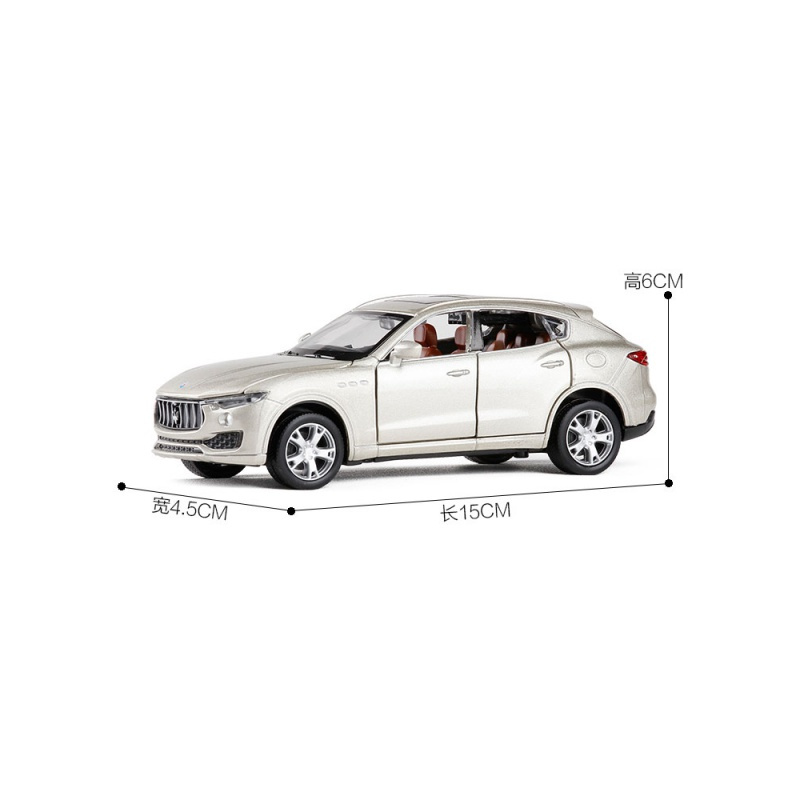彩珀1:32玛莎拉蒂Maserati莱万特Levante合金车模声光回力玩具车 香槟色