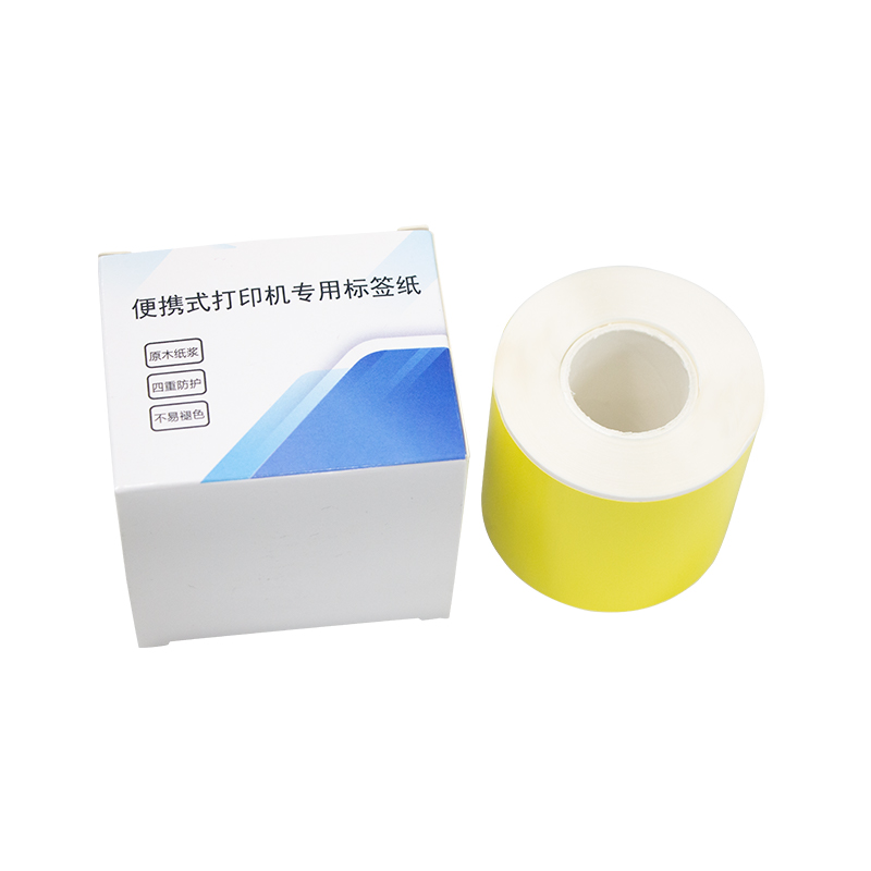 MASUNG 热转印标签纸 50mm*80mm 150张 黄色 （1盒/卷） 黄色高清大图