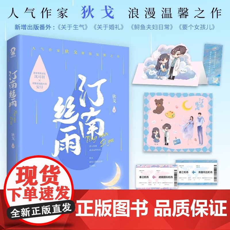 赠许愿卡+机票+折立卡+贴纸+语录书签】汀南丝雨 狄戈代表作纪念版沈司羽安浔青春文学都市爱情情感甜宠言情小说