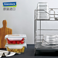 三光云彩(GLASSLOCK)耐热钢化玻璃保鲜盒4件套微烤两用饭盒便当盒不保温